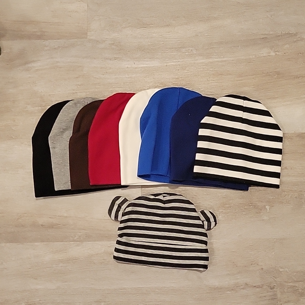 Infant beanie set of 9